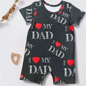 New baby boy’s romper “I love my dad” 0-3 months